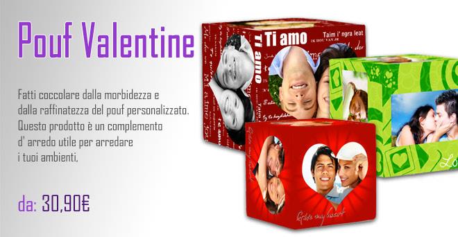 Pouf personalizzato con foto e grafiche Valentine Pouf con foto per arredare a san valentino