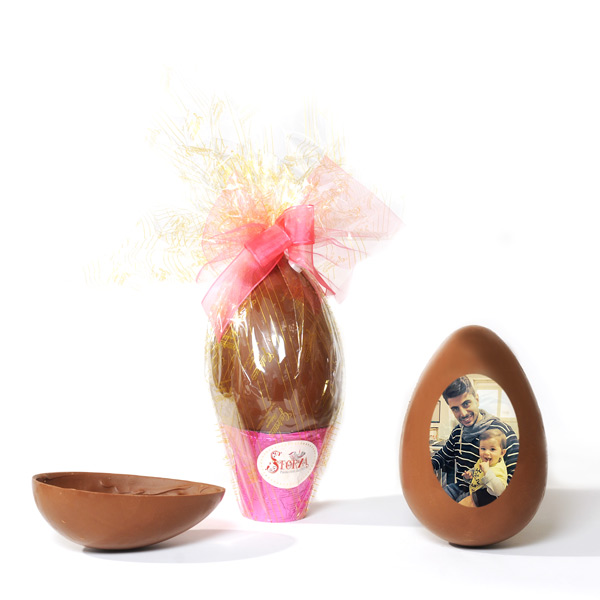 Uova di cioccolato personalizzate con foto incluso la sorpresa 