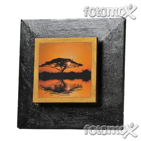 Stampa ad alta definizione le tue foto Foto su legno 3D Black