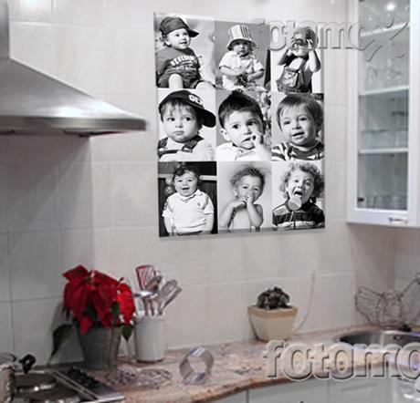Collage personalizzato stampato su tela