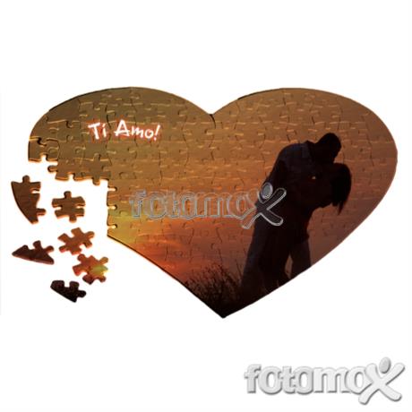 Stampa di foto su puzzle a cuore