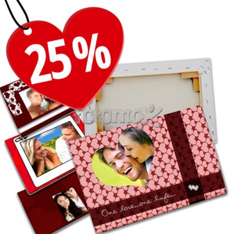 Foto su tela idea regalo san valentino