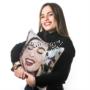 cuscino con palliettes gira e brilla personalizzato con foto