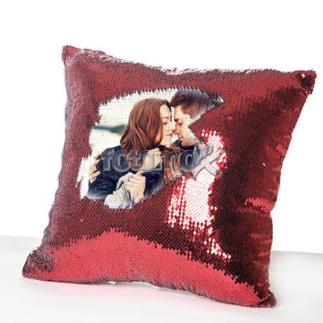 cuscino gira e brilla personalizzato con foto