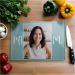tagliere in vetro personalizzato con foto per la mamma