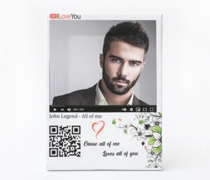cornice in tela musicale personalizzata con foto e frasi