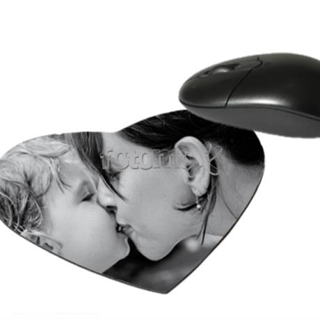 Tappetino mouse a cuore con foto