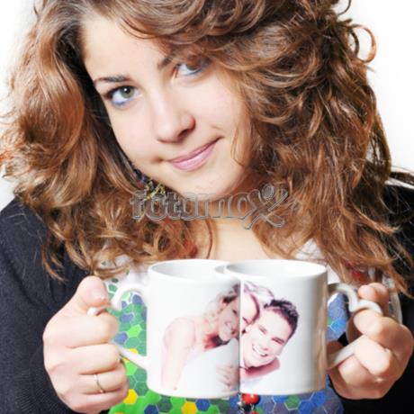 Coppia di tazza personalizzata con foto