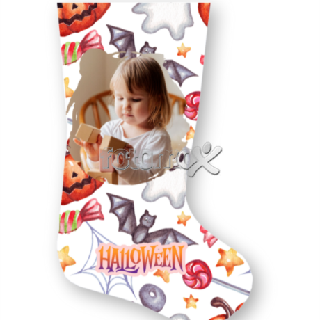 calza in tessuto personalizzata con foto per hallowwen